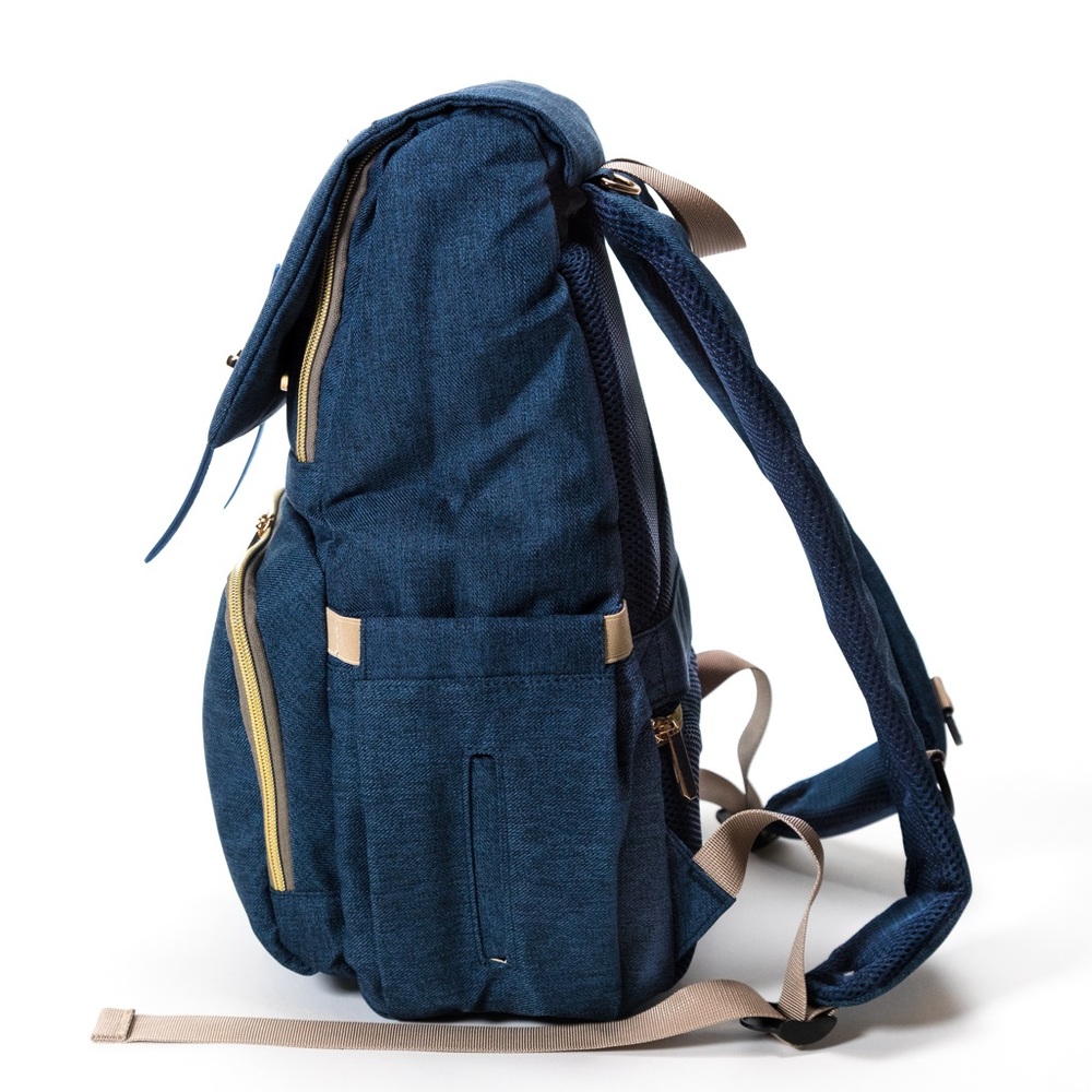 🚫SOLD OUT🚫 kikidee denim blue diaper bag backpack 👶🏼💕 - Picture 4 of 8